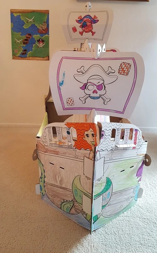 Cardboard airplane cockpit project at ABC Time